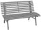 Outsunny 2-Sitzer Gartenbank Alu, wetterfest Sitzbank, UV-Beständig Gartenmöbel mit Lamellen-Design, Parkbank 240kg belastbar, Balkonbank für Balkon Terrasse, Garten, 123x67x79cm, Grau