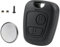 1 Pcs 2 Button Car Key Fob Cover Replacement, with 2Buttons 1Battery, Car Remote Control Key Case Shell Compatible with Peugeot 107 207 307 407 Citroen C1 C2 C3 C4 C5 Xsara Picasso Berlingo, No Blade