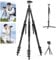 Ulanzi TT35 Hiking Stick Tripod Kit, Travel Camera Monopod, 57.48 Detachable Carbon Fiber Stand Kit with 3 Hiking Pole & Mini Tripod & Removable Arca QR for DSLR Camera Camcorder