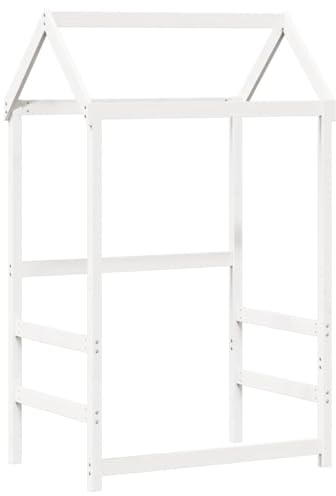 vidaXL Dach für Kinderbett Weiß 98x70x176,5 cm Massivholz Kiefer