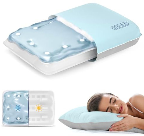 NITETRONIC Wasserkissen 40 x 60 cm, Orthopädisches Kopfkissen für Nacken- und Schulterschmerzen, revolutionäre Fusion von Wasser und Luft, anpassbare Unterstützung für ultimativen Komfort