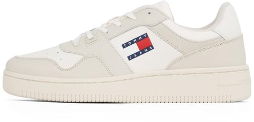 Tommy Jeans Tjm Retro Basket Ess Em0Em01395, Sneaker, Uomo, Bianco (Ivory), 44 EU