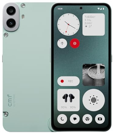 CMF Phone 1 8+256GB Smartphone Desbloqueado con cámara Trasera de 50 MP con Ultra XDR, Pantalla Super AMOLED de 6,67» y Nothing OS 2.6 (Sin Cargador) (Verde)