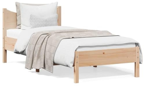 Iiaky Massivholzbett ohne Matratze 90x190 cm Holz Bett Massivholzbett Bed Frame Bettgestell Bett Holz Kiefernholz