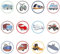 24pcs Potty Training Seat Magic Sticker - Reusable Targets for Toilet Training, Color Changing Pee Stickers for Boys Kids (Transportation)