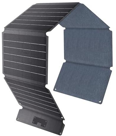 54W Solarpanel Faltbar, Tragbares Solarladegerät Schnelles Aufladen mit 20.5V (DC+USB C) und 12V USB A Ausgang, Klappbar Solarmodul ideal für Powerbank, Laptop, Camping, Outdoor usw