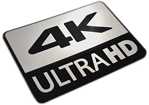 4K Ultra HD Aufkleber Badge - Chrome Reflective Series