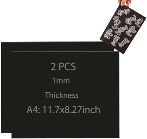 BAOFALI 2 Stück A4 29,7 x 21 cm doppelseitig starke magnetische Bleche Metall Stanzformen Aufbewahrung Orangisieren Handwerk Werkzeug Scrapbooking Kunst und Handwerk Flexible Platzierungsmatten (Dicke