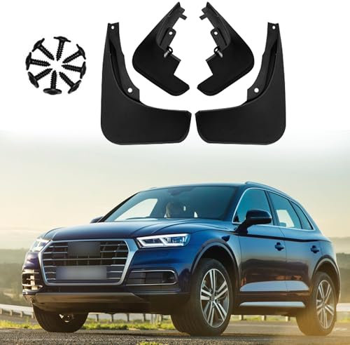 4Pcs Auto Schmutzfänger für Audi Q5 S-Line Sport 2010-2017, Auto Vorne und Hinten Spritzschutz Schmutzfänger Klappe Spritzwassergeschützt Wasserdicht Schützt