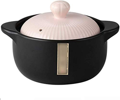 UPLKECNZD Cazuela de cerámica para el hogar, pequeña, Resistente al Calor, para Sopa, a Gas, Especial para Pollo guisado Amarillo, arroz en cazuela de Barro