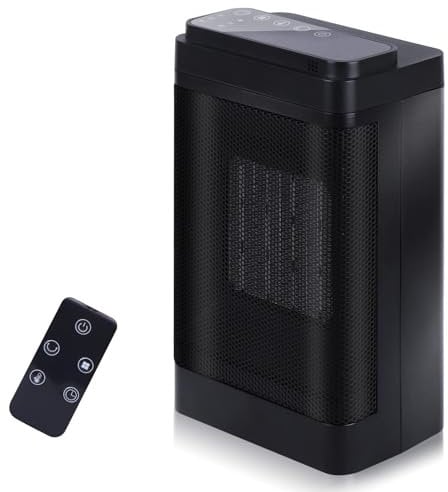 Munnie Ceramic Fan Heater 2000W with 4 Heat Settings | Portable Ceramic Heater with Thermostat, 70° Oscillating Fan Heater for Home, Office & Bathroom | Energy-Efficient Electric Heater with Timer