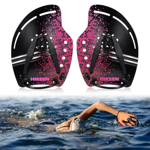 BOOSTEADY Palette per Nuoto Mani, Paddle con Regolabile, Pagaia Accessori da Allenamento Unisex, Rosa