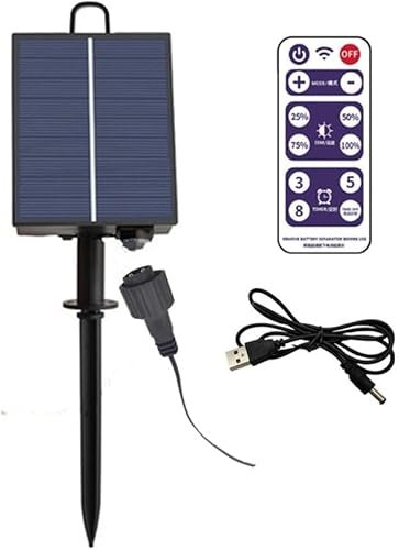 Redefun 1200 mAh Solarmodul-Steuerbox-Kits, 3.7V Lithium-Batterie-Panel für 24V LED-Lichterkette, Gleichstromladung, einfache Installation, einfach zu bedienen