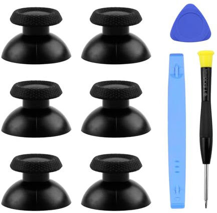 SRLWMYI 9 Pezzi Levette Analogiche per PS5 Joystick, Kit di Analogici Riparazione Thumbstick per PS5, Moduli Levetta Sostituibili Analogico PS5 Edge, Strumenti di Apertura e Cappucci Antiscivolo