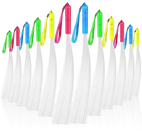 JOINPAYA 12 Stück Glasfaser Leuchtstäbe Aus Pvc Bunt Blinkend Led Leuchtstäbe Für Partys Konzerte Bühnenauftritte