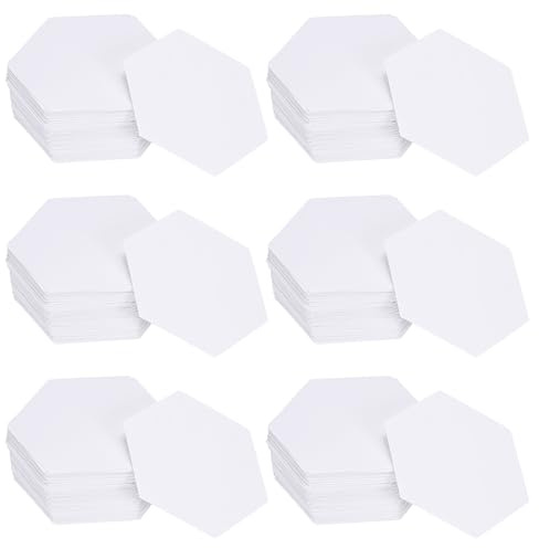 QUARKZMAN 600 Stk Sechseck Piecing-Papier für Quilten 1-Zoll Stencil Papier | 1-Zoll Stencil Papier, Foundation Patchwork-Zubehör für Nähen DIY Handwerk Quiltzubehör zum Spleißen Quiltvorlagen