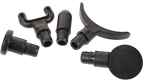 5 Stück Massageköpfe aus Kunststoff, Schwarz, Runde Form | Große U-form, Tragbarer Aufsatz, für Sportmassagegerät, Ersatzteil für Wechselköpfe