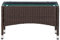 Eleganz Table basse marron 60 x 40 x 36 cm en rotin synthétique avec plateau en verre – Table de jardin moderne pour terrasse et balcon – Durable et facile d'entretien