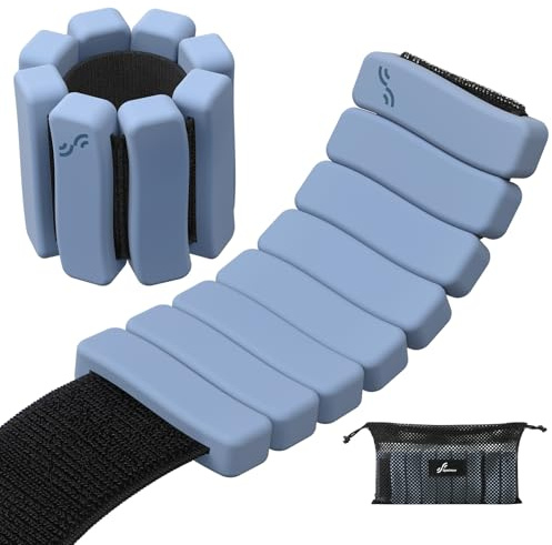 Lot de poids de poignet, 1 kg, 2 kg par paire - Poids de cheville - Manchettes lestées pour hommes et femmes