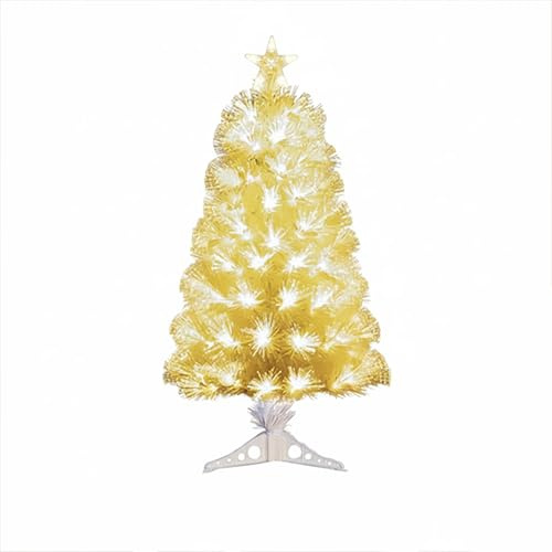 2ft White Fibre Optic Christmas Tree with Feathery Warm White Fibre Optic Lights