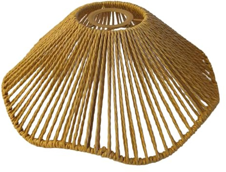 Sharplace Rattan-Lampenschirm Korb-Lampenschirm für Hängelampe, Deckenlaternenabdeckung, Kronleuchterabdeckungen, Boho-Hängelampenschirm für Garten, Wohnzimmer, Flur, Küchentisch, Hochzeit, Stil B