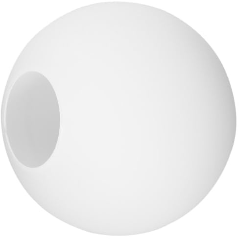 BESPORTBLE Pantalla Esférica de Cristal Mate para Lámpara Colgante Cubierta de Luz de 13 CM de Diámetro Boca de 6-7 CM Color Lechoso Repuesto para Lámparas de Techo Dormitorio y