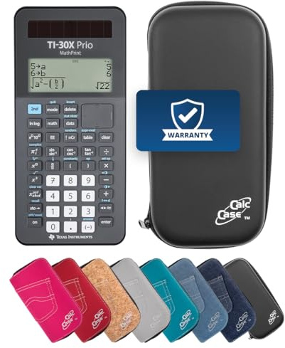 Texas Instruments TI-30X Prio MathPrint Taschenrechner – wissenschaftlicher Schulrechner Sek I & II, Abitur 2030 IQB-konform (WTR), inkl. Schutztasche (Schwarz)