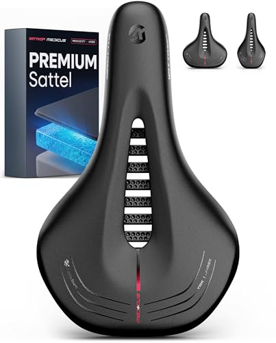 Wittkop Fahrradsattel Herren und Damen - Bequemer Gelsattel mit weichem Bubble Foam Polster - Ergonomischer Fahrradsitz für E-Bike, City, Trekking, MTB - Wasserdicht mit Gelpad & AVE System