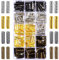 Boao Aglets de metal para cordones de zapatos, 200 unidades, puntas de repuesto para zapatillas de lona, reparación de bricolaje, colores surtidos, 20 mm de longitud, Dorado, Plata, Ébano, Bronce,