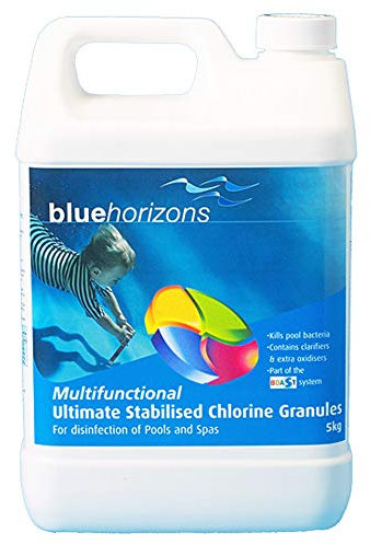 Blue Horizons Ultimate Multifunctional Chlorine Granules Disinfection Swimming Pools Spa Hot Tub (5kg)