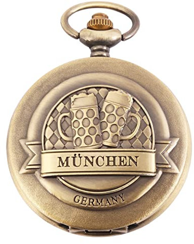 Excellanc Taschen-Uhr mit Kette Unisex München Analog Quarz 4000028 (messingfarben)