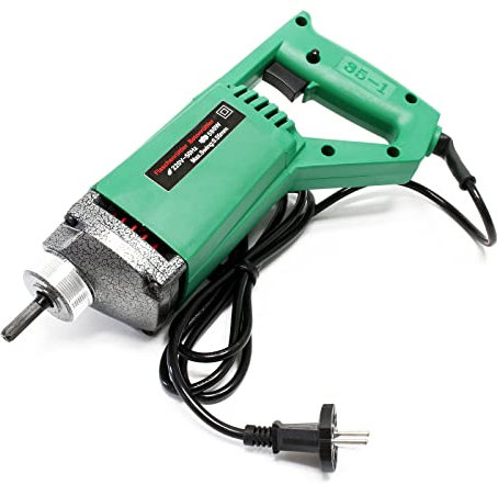 Wiltec Elektro Einhand Betonrüttler 580W, Betonverdichter für Ø 35 mm Rüttelflasche, Rüttelmotor 5600 U/min, Innenrüttler mit Tragegriff