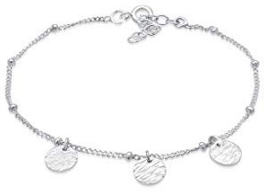 Elli Armband Damen Plättchen Anhänger Fein aus 925 Sterling Silber