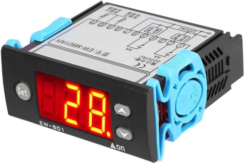 DEWIN Temperaturregler, Solarwarmwasserbereiter Temperaturregler Digitalanzeige Thermostat mit Sensor