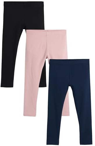 Next Ragazza Confezione da 3 Leggings Rosa/Nero/Blu Marino 5 Anni