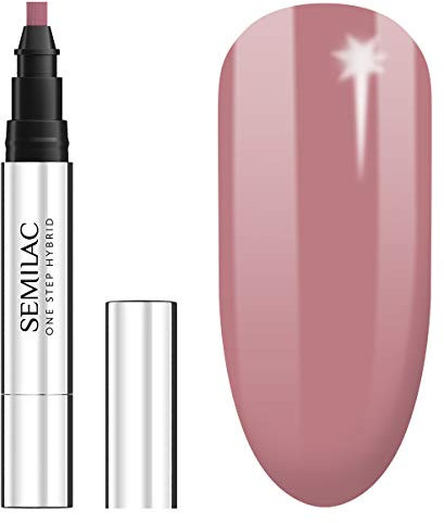 Semilac One Step UV Nagellack 3in1 in Stift-Form Beige Farb S240 Peach Beige 3 ml Innovativ UV LED Farblack Nail Polish Ideal für zu Hause und Professionelle Maniküre