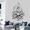 84X120 Cm Lotus Vinyl Wandtattoo Blume Om Zeichen Hinduismus Yoga Meditation Aufkleber Wohnkultur Selbstklebende Vinyl Poster