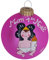 boule Mon premier Noël,rose mat en verre, 8cm