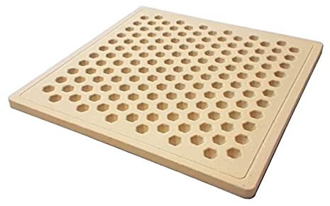 Trabo - Naturpizzy - Pierre réfractaire perforée 340 x 340 x 13 mm