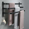 60 cm Towel Rail no Drilling Required,aluminium,Towel Rail Black, Towel Rail Bathroom, Towel Rail Wall Bathroom Accessory Set, Easy Installation