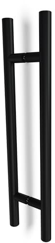 oppali Negro Acero inoxidable 304 Puerta Delantera Tiradores | Diámetro Del Mango 30mm | Redondo T-Bar | 40cm Longitud Total