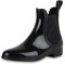 VAN HILL Damen Lack Stiefeletten Gummistiefel Chelsea Boots Schuhe 47336 Schwarz Nero 36
