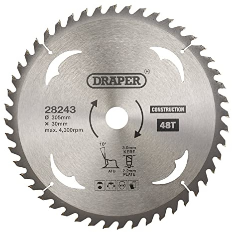 Draper 28243 TCT Construction Circular Saw Blade, 305 x 30mm, 48T