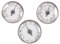 JINYISI Barometer, Thermometer, Hygrometer, Barometer, Barometer für Zuhause, barometrisches Manometer, 3 Stück/Set analoge Wetterstation, Silber