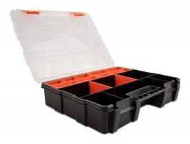 Delock Sortimentsbox mit 21 Fächern 290 x 220 x 60 mm orange/schwarz