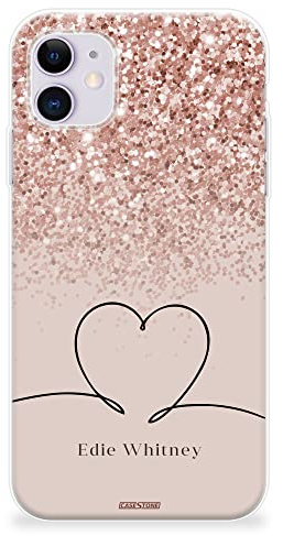 CaseStone Personalised Phone Cases fit Apple iPhone – Custom Design Made in UK Clear Soft Silicone Case Cover – Great Gifts for Birthday, Christmas (iPhone 13, 02)