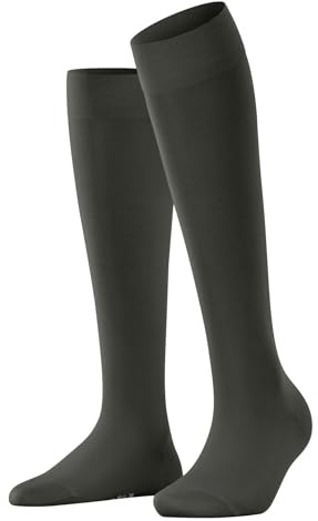 FALKE Damen Cotton Touch Kniestrümpfe atmungsaktive nachhaltige Baumwolle elegant fein verstärkt halbhoch flache Naht für druckfreie Fußspitze intensive Farben hochwertig 1 Paar