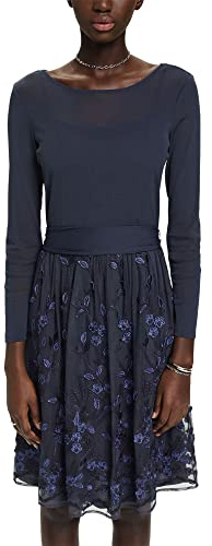 ESPRIT Collection Damen 023eo1e331 Kleid, 400/Navy, M
