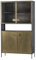 BePureHome Vitrine Küchenbuffet Industrial Vintage Metall Glas Messingbeschichtung
