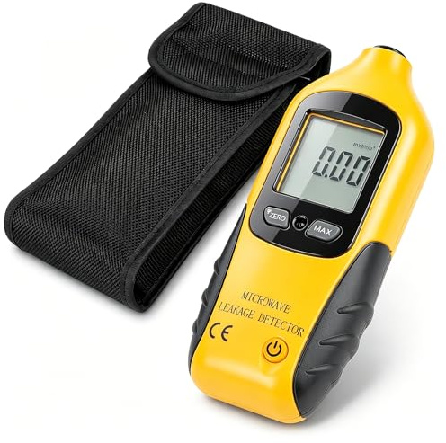 Fyearfly Digital Microwave Meter, HT-M2 Digital LCD Display Microwave Leakage Detector High Precision Radiation Meter Tester,0‑9.99mW/cm²